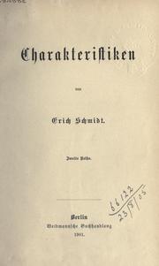 Charakteristiken by Schmidt, Erich
