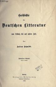 Cover of: Geschichte der deutschen Litteratur von Leibniz bis auf unsere Zeit.