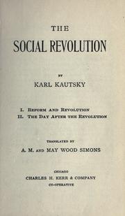 Cover of: The social revolution.: Translated by A.M. and May Wood Simons.