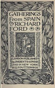 Cover of: Gatherings from Spain. by Ford, Richard
