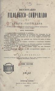 Cover of: Diccionario filológico-comparado de la lengua castellana by Matías Calandrelli