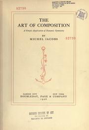Cover of: The art of composition by Michel Jacobs