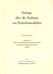 Cover of: Verträge über die Ausbeute von Bodenbestandteilen: Zivilrecht - Steuerrecht