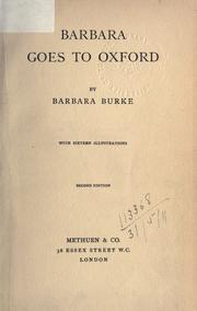 Cover of: Barbara goes to Oxford.