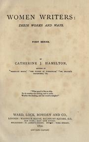 Cover of: Women writers by Catherine Jane Hamilton, Catherine Jane Hamilton