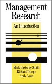 Management research by Mark Easterby-Smith, Richard Thorpe, Andy Lowe