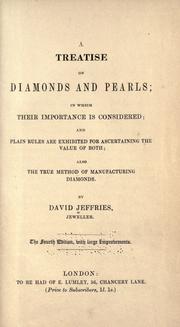 A treatise on diamonds and pearls by David Jeffries