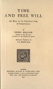 Cover of: Time and free will by Henri Bergson
