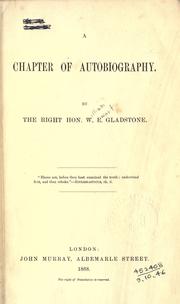 Cover of: A chapter of autobiography. by William Ewart Gladstone