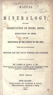 Cover of: Manual of mineralogy by James D. Dana