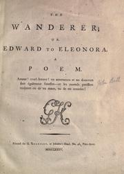 Cover of: The wanderer; or, Edward to Eleonora: a poem.