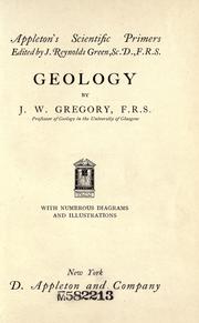 Cover of: Geology. by J. W. Gregory