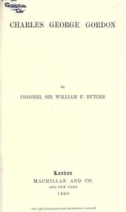 Cover of: Charles George Gordon. by Sir William Francis Butler