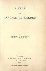 Cover of: A year in a Lancashire garden.