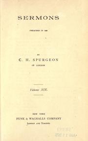 Cover of: Sermons of Rev. C.H. Spurgeon of London. by Charles Haddon Spurgeon, Charles Haddon Spurgeon