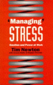 Cover of: Managing stress: emotion and power at work