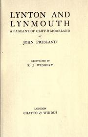 Cover of: Lynton and Lynmouth: a pageant of cliff & moorland
