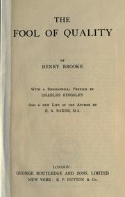 Cover of: The fool of quality by Henry Brooke