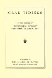 Glad tidings by Lillian Stephenson De Waters