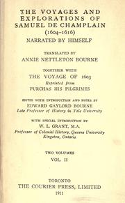 Cover of: The voyages and explorations of Samuel de Champlain, 1604-1616 by Samuel de Champlain