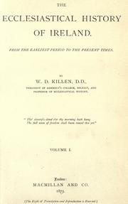 Cover of: The ecclesiastical history of Ireland: from the earliest period to the present times