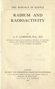 Cover of: Radium and radioactivity