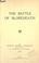 Cover of: The battle of Bloreheath.