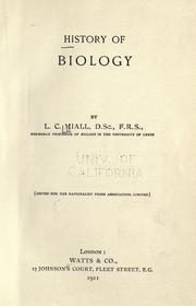 Cover of: History of biology