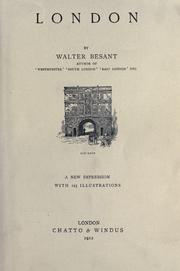 Cover of: London. by Walter Besant
