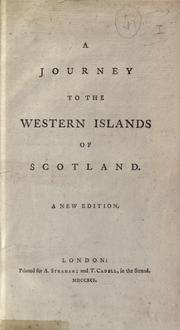 Cover of: A journey to the Western islands of Scotland. by Samuel Johnson