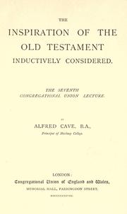 Cover of: The inspiration of the Old Testament inductively considered