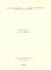 Cover of: life in printing: and related material