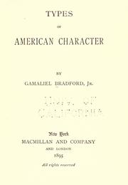 Cover of: Types of American character