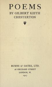 Cover of: Poems by Gilbert Keith Chesterton