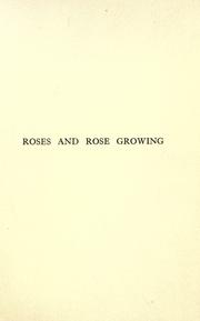 Cover of: Roses and rose growing