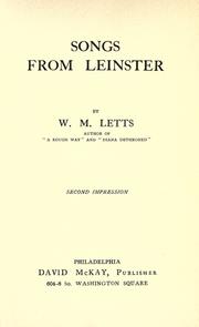 Songs from Leinster by W. M. Letts
