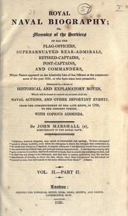 Cover of: Royal naval biography by Marshall, John