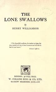 Cover of: The lone swallows by Henry Williamson