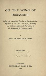 Cover of: On the wing of occasions. by Joel Chandler Harris