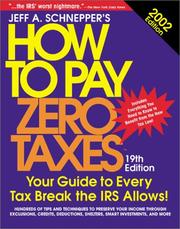 Cover of: How To Pay Zero Taxes, 2002 Edition