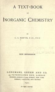 A text-book of inorganic chemistry by George Samuel Newth