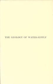 Cover of: The geology of water-supply