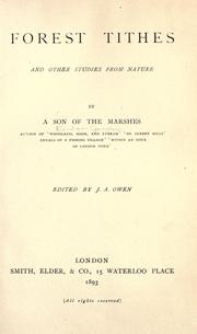 Cover of: Forest tithes, and other studies from nature