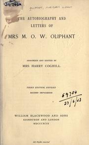 Cover of: Autobiography and letters.: Arr. and edited by Mrs. Harry Coghill.