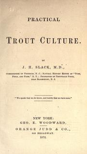 Practical trout culture by John Hamilton Slack