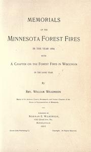 Memorials of the Minnesota forest fires in the year 1894 by William Wilkinson