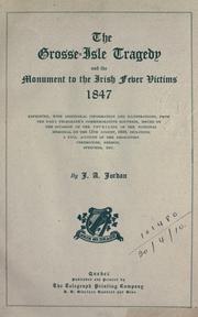 Cover of: The Grosse-Isle Tragedy by J.A Jordan
