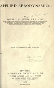 Cover of: Applied aerodynamics by Leonard Bairstow