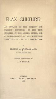 Flax culture by Whitman, Edmund A.