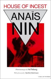 House of incest by Anaïs Nin